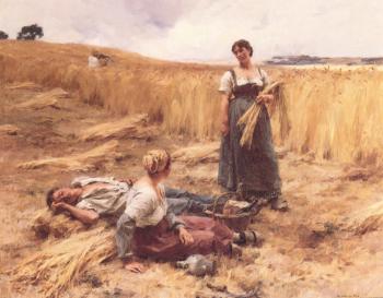 Leon Augustin Lhermitte : Harvesters at Mont-Saint-Pere